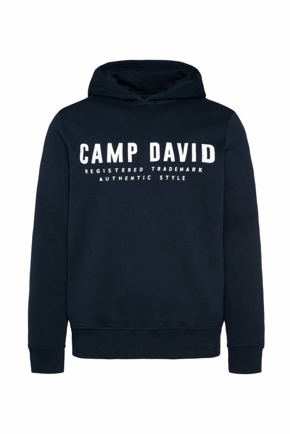 Soccx Basic Hoodie mit Logo Print blue navy Preisnachlass