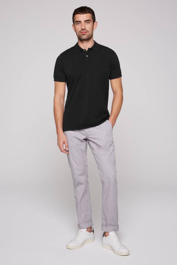 Soccx Basic Pikee-Polo mit Trikotkragen black Saisonschlussverkauf