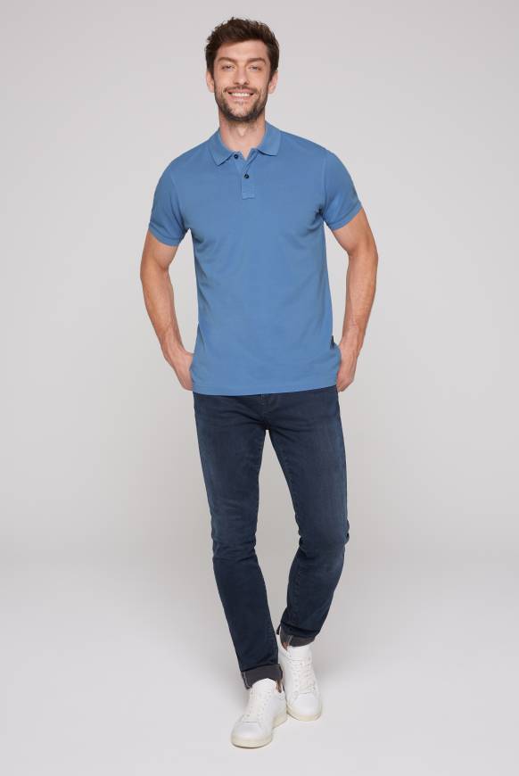 Soccx Basic Pikee-Polo mit Trikotkragen sky blue Black Friday