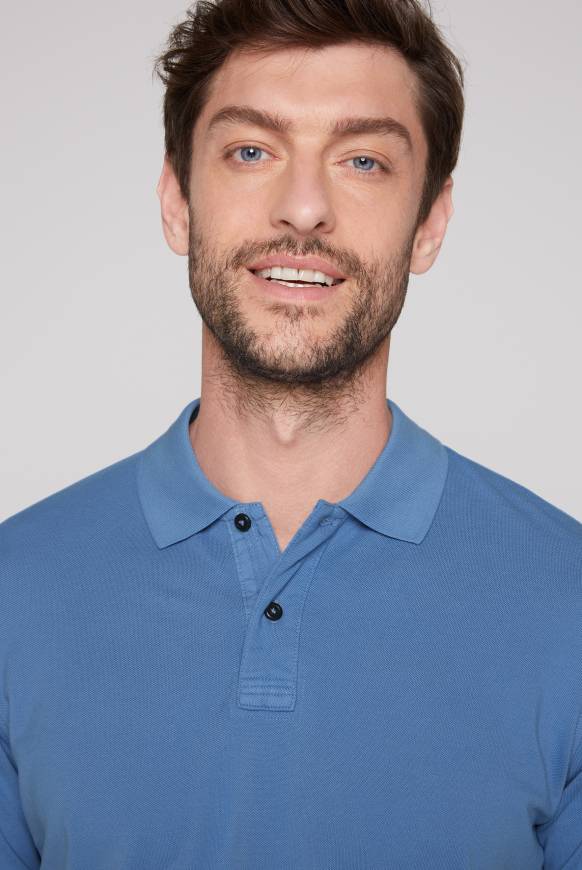 Soccx Basic Pikee-Polo mit Trikotkragen sky blue Black Friday