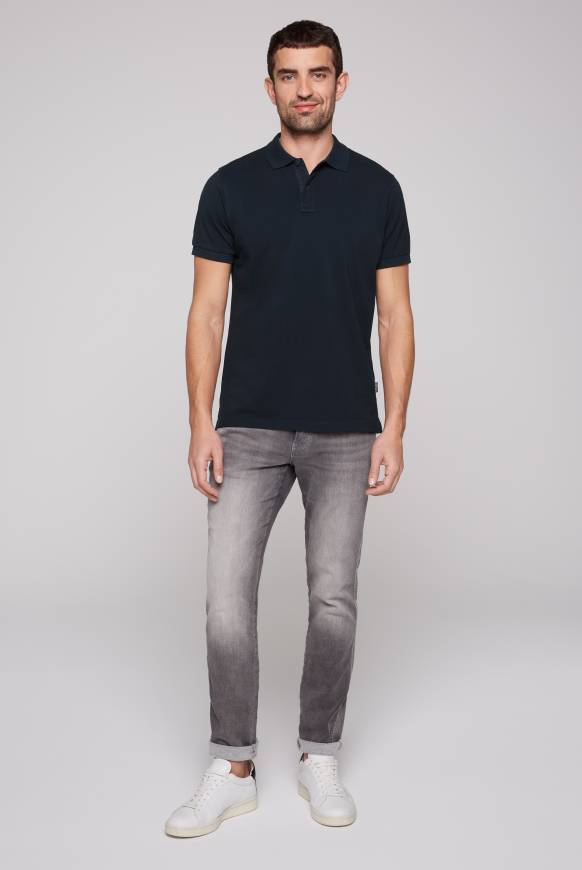 Soccx Basic Pikee-Polo mit Trikotkragen blue navy Cyber Monday