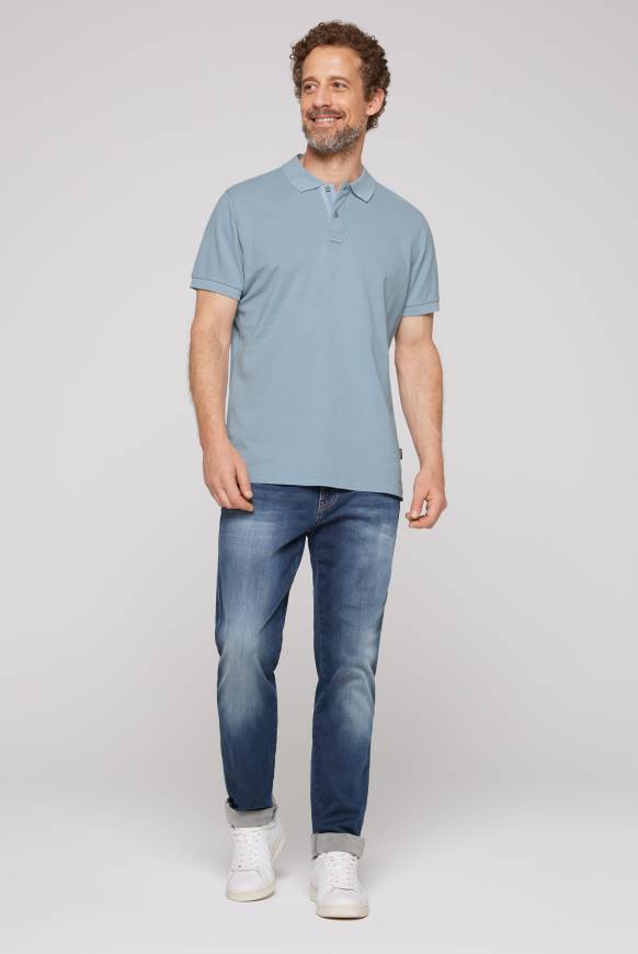 Soccx Basic Pikee-Polo mit Trikotkragen new blue Osterangebot