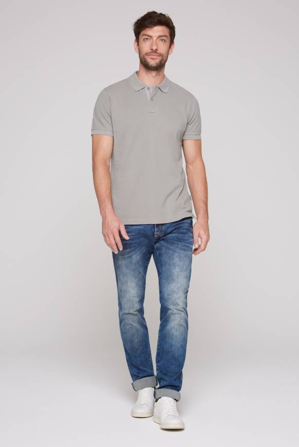 Soccx Basic Pikee-Polo mit Trikotkragen polo grey Muttertagsangebot