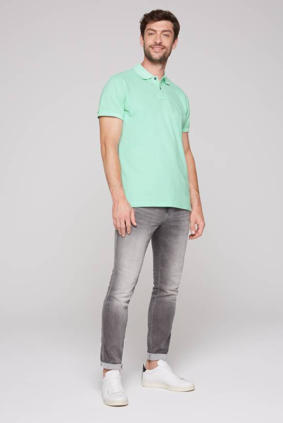 Soccx Basic Pikee-Polo mit Trikotkragen sun aqua Vatertagsangebot