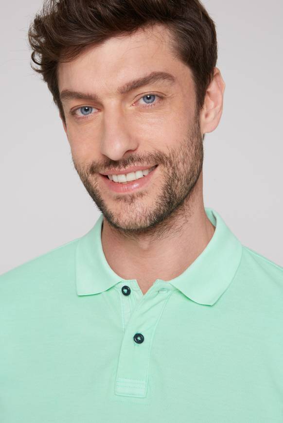 Soccx Basic Pikee-Polo mit Trikotkragen sun aqua Vatertagsangebot