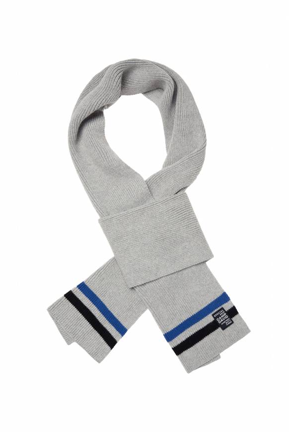Soccx Rippstrickschal mit Streifen-Details granite melange Letzte 2 Tage
