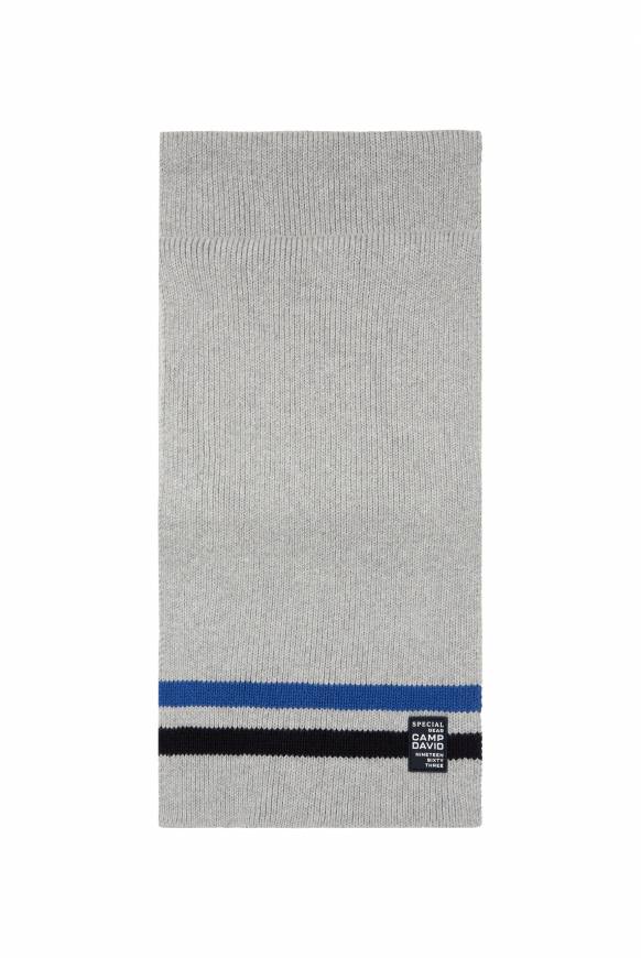 Soccx Rippstrickschal mit Streifen-Details granite melange Letzte 2 Tage