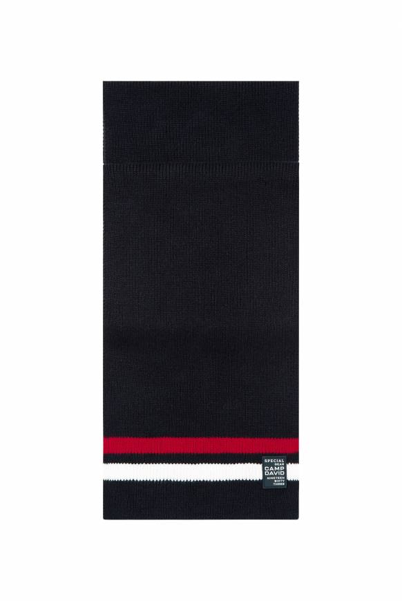 Soccx Rippstrickschal mit Streifen-Details blue navy Online