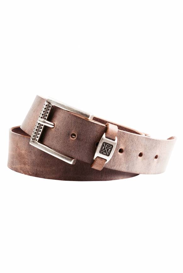 Soccx Ledergürtel im Used Look brown Sonderangebot