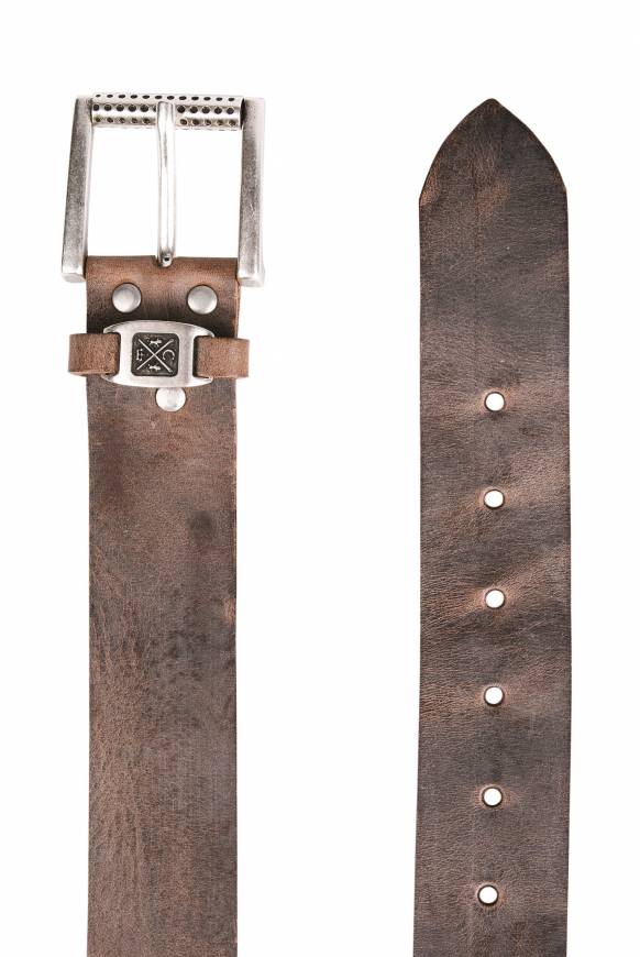 Soccx Ledergürtel im Used Look brown Sonderangebot