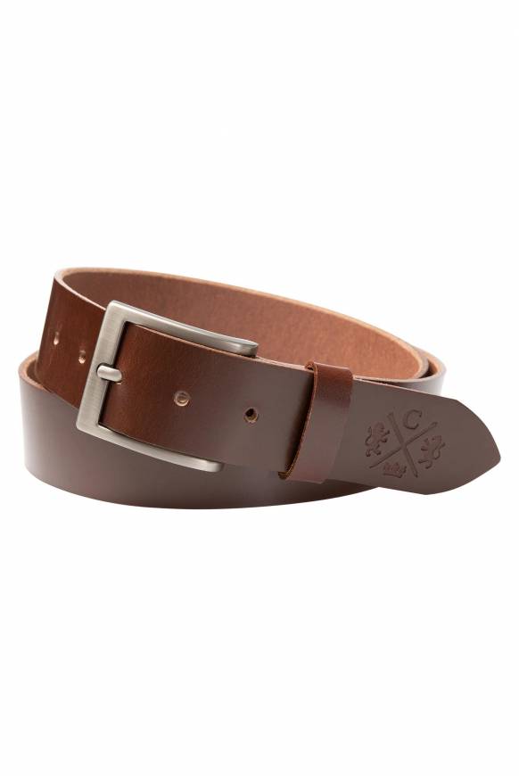 Soccx Ledergürtel mit matter Dornschließe brown Versandkostenfrei