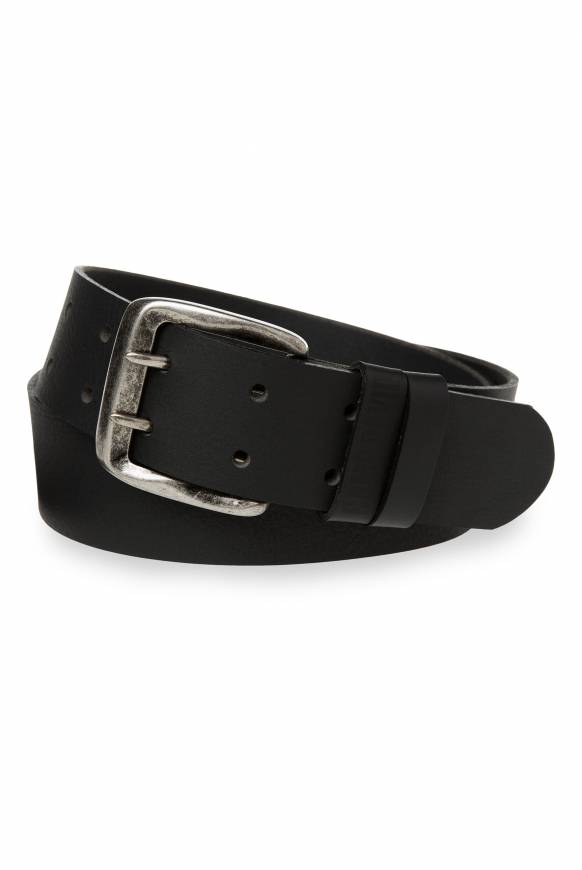 Soccx Ledergürtel mit Doppeldornschließe black Osterangebot