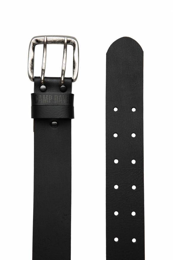 Soccx Ledergürtel mit Doppeldornschließe black Osterangebot