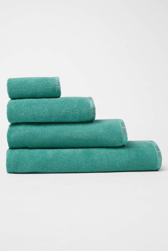 Soccx Badehandtuch mit Logo-Saum 70 x 140 cm cool green Neueste Mode