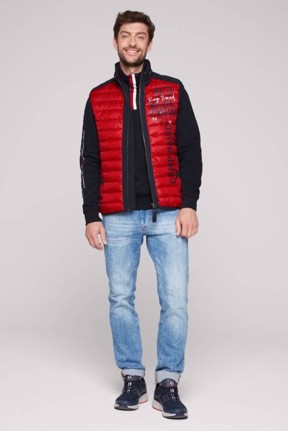 Soccx Leichte Steppweste mit Softshell-Details royal red 4XL Online Outlet