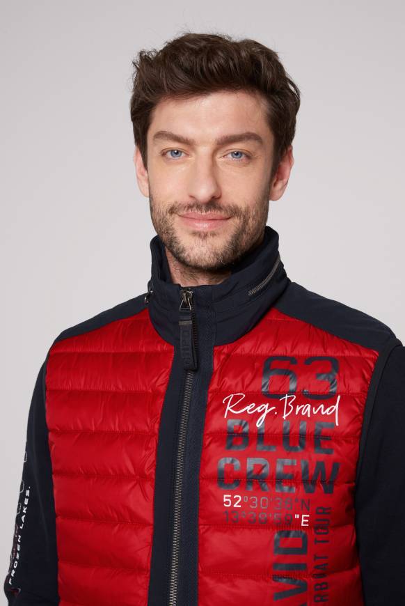 Soccx Leichte Steppweste mit Softshell-Details royal red 4XL Online Outlet