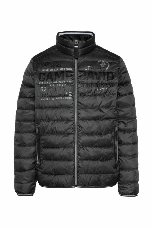 Soccx Leichte Steppjacke mit Logo Prints und Tapes dark anthra 4XL Zeitlich begrenztes Angebot