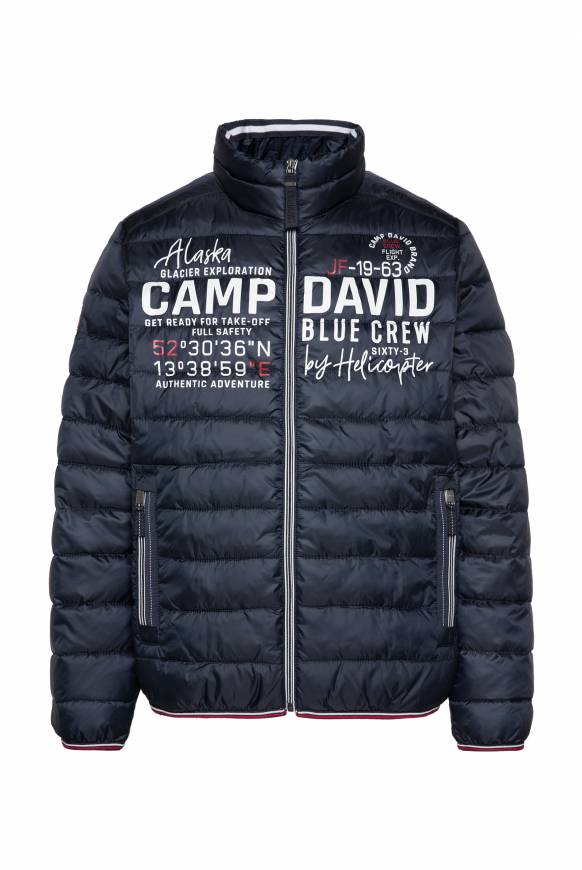 Soccx Leichte Steppjacke mit Logo Prints und Tapes blue navy 4XL Exklusive Angebote