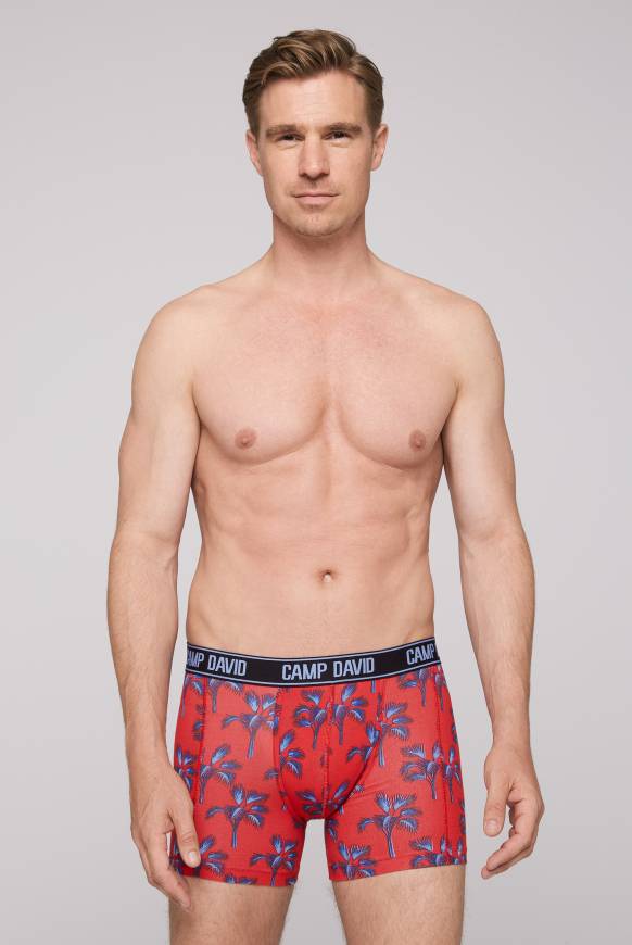 Soccx Boxershorts mit All Over Print, 2er-Pack surf grey / red Große Rabatte