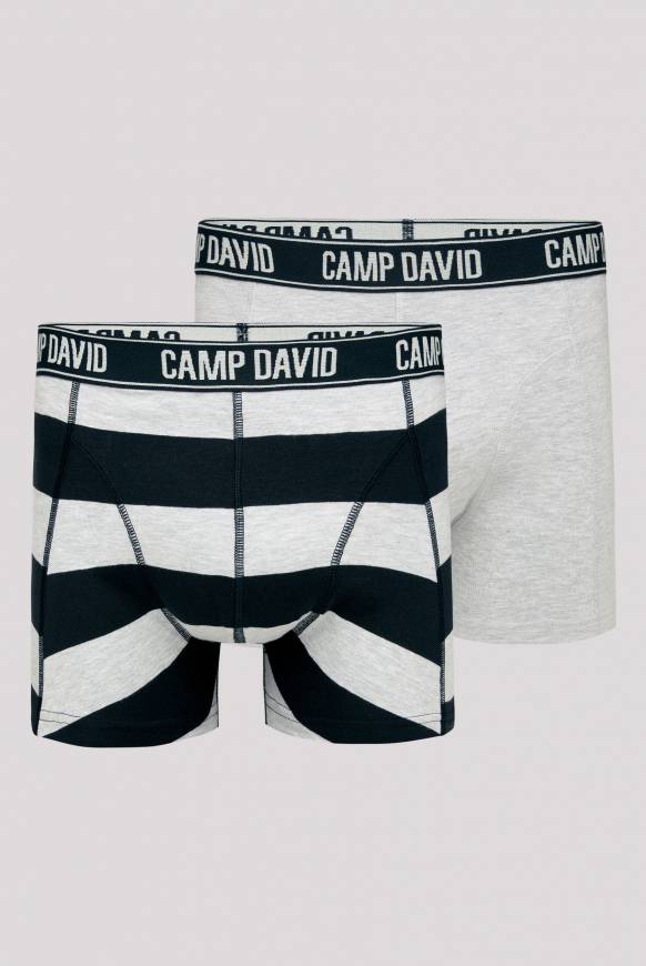 Soccx Boxershorts mit Logo-Bund, 2er-Pack greymel.uni/greymel.navy str Tiefpreis