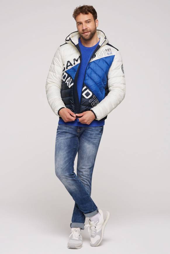 Soccx Steppjacke mit Colour-Blocking und Rücken-Print kitt Auslauf