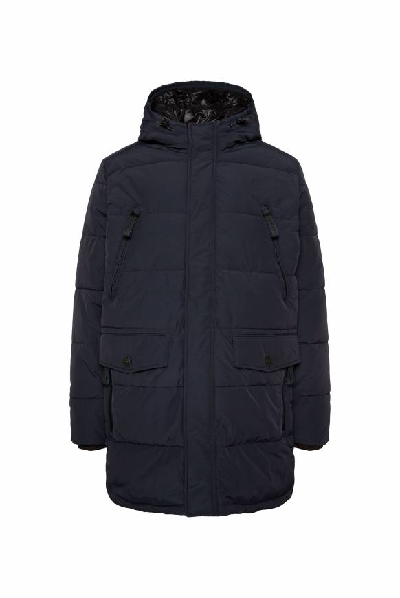 Soccx Stepp-Parka mit Kapuzen-Layering blue navy Fabrikverkauf