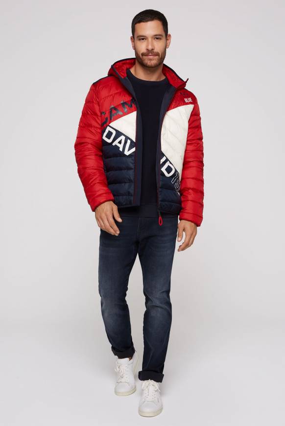 Soccx Steppjacke mit Colour-Blocking und Rücken-Print flight red Meist gekauft