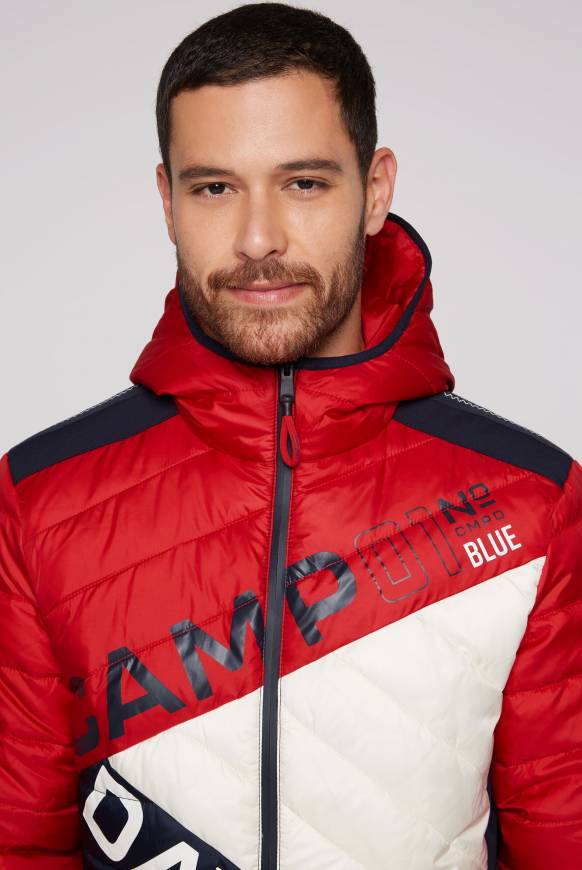 Soccx Steppjacke mit Colour-Blocking und Rücken-Print flight red Meist gekauft