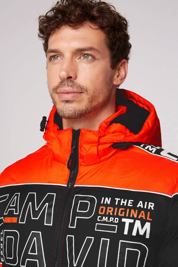 Soccx Winterjacke mit Colour-Blocking und Logo-Design signal orange Rabatt