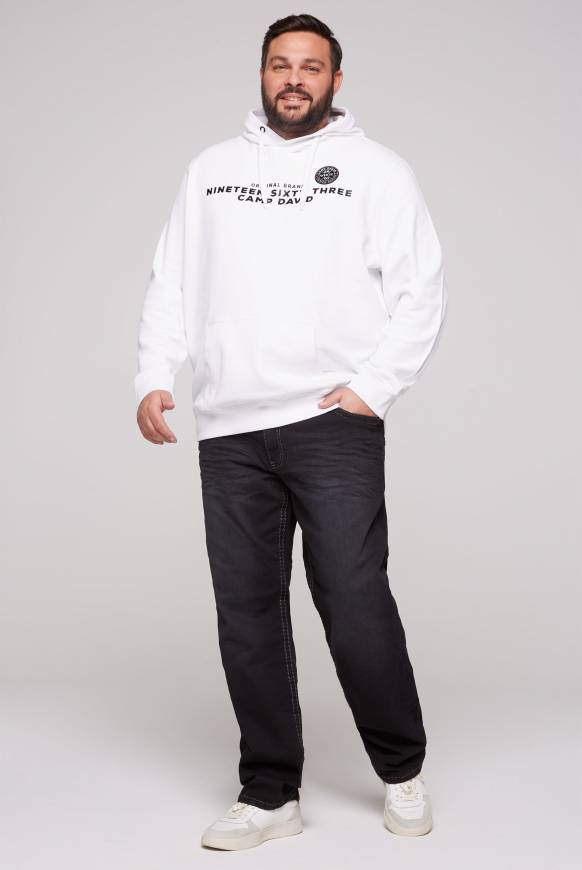 Soccx Hoodie mit Rubber Print opticwhite S Saisonschlussverkauf