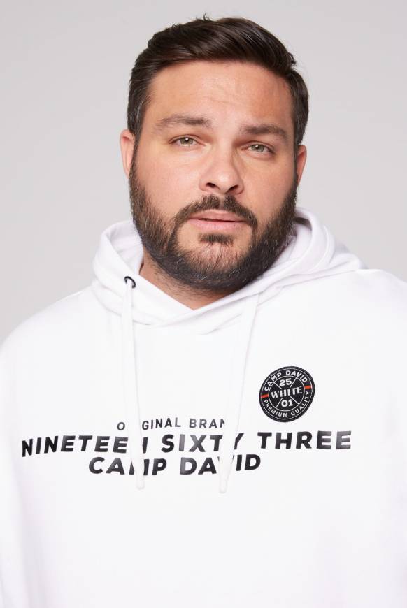 Soccx Hoodie mit Rubber Print opticwhite S Saisonschlussverkauf