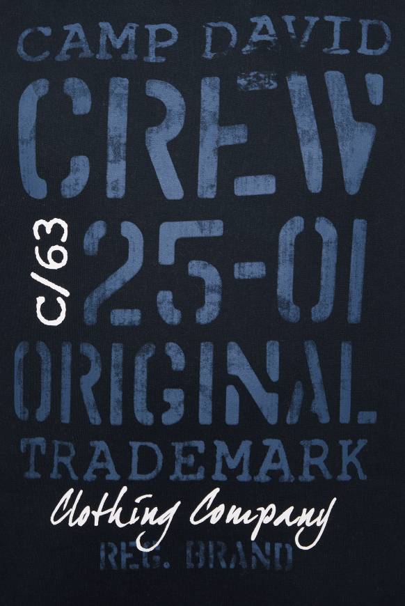 Soccx Kapuzensweatshirt mit Used Print blue navy Muttertagsangebot