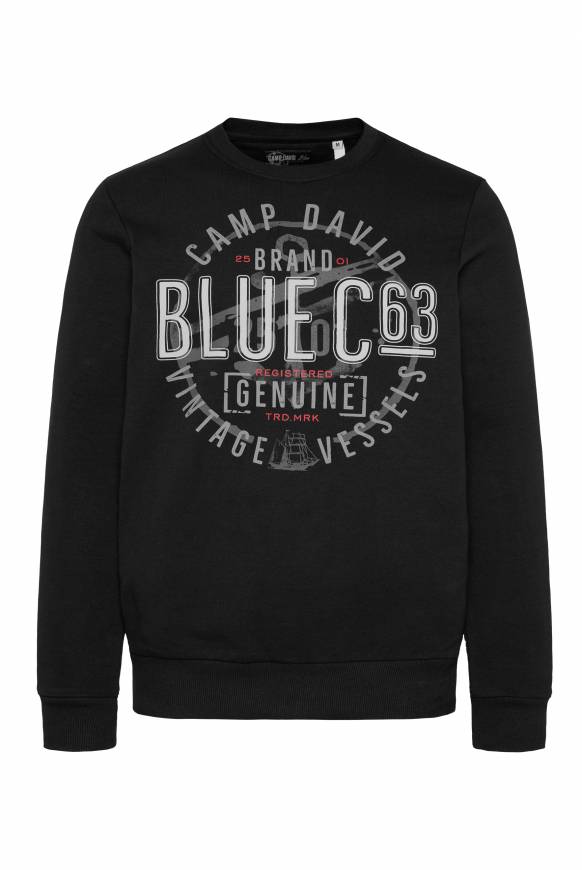 Soccx Sweatshirt mit rundem Label Print black Valentinstagsangebot