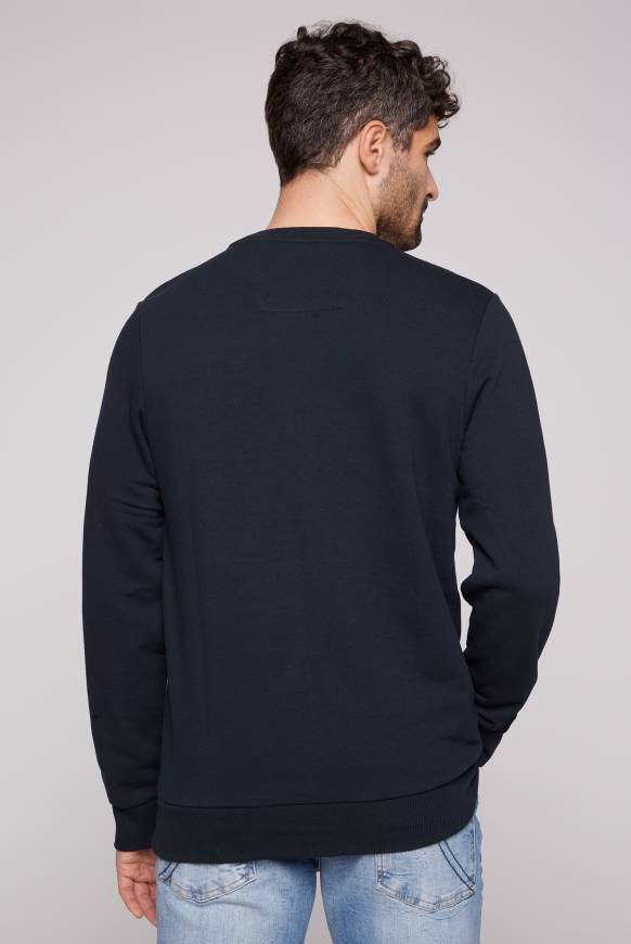 Soccx Sweatshirt mit rundem Label Print blue navy Jubiläumsangebot