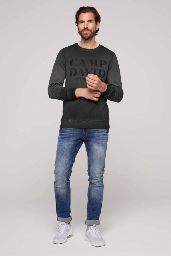 Soccx Sweatshirt mit Vintage Print black Große Rabatte