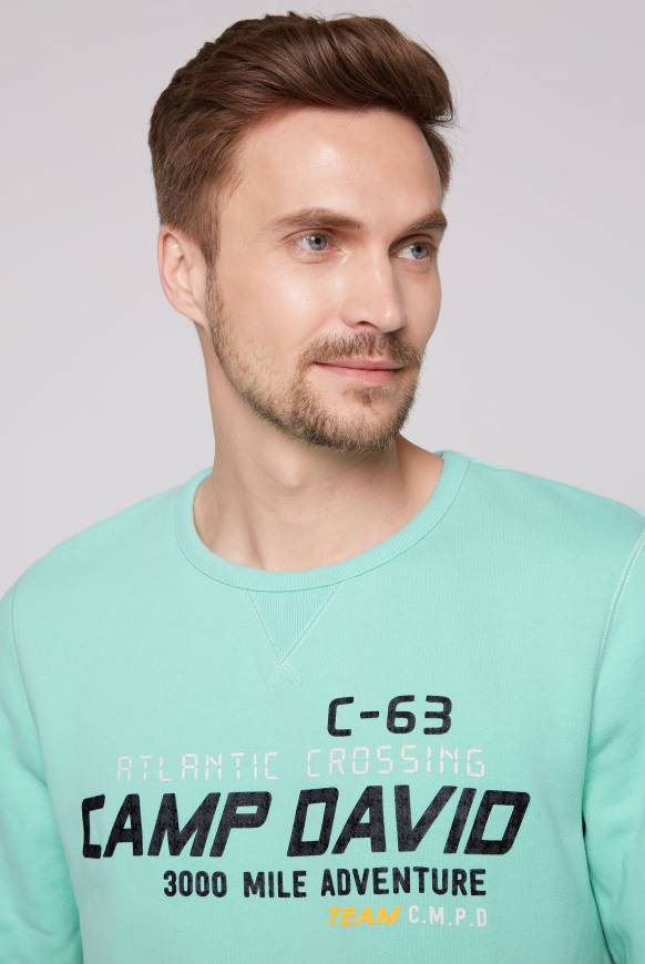 Soccx Sweatshirt Dip Dye mit Puff-Print flash aqua Saisonale Angebote
