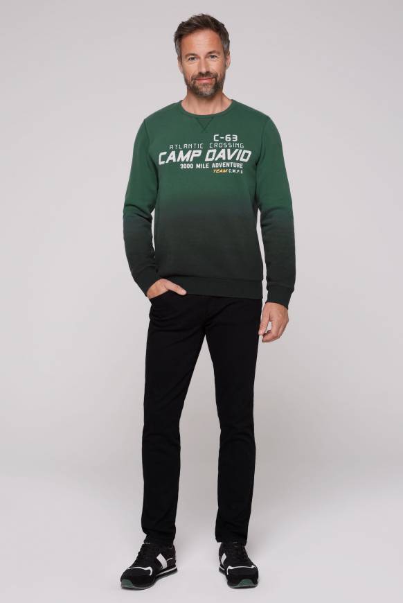 Soccx Sweatshirt Dip Dye mit Puff-Print dark green Räumungsverkauf