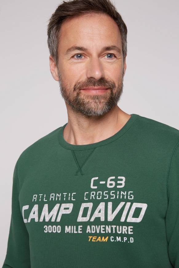 Soccx Sweatshirt Dip Dye mit Puff-Print dark green Räumungsverkauf