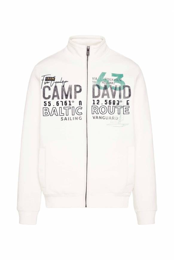 Soccx Sweatjacke mit Logo Print und Stickereien ivory Kauf eins, bekomm eins gratis
