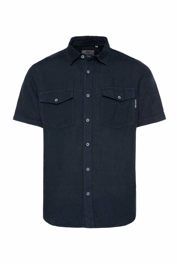 Soccx Leinenhemd mit Klappentaschen blue navy Super Sparpreis