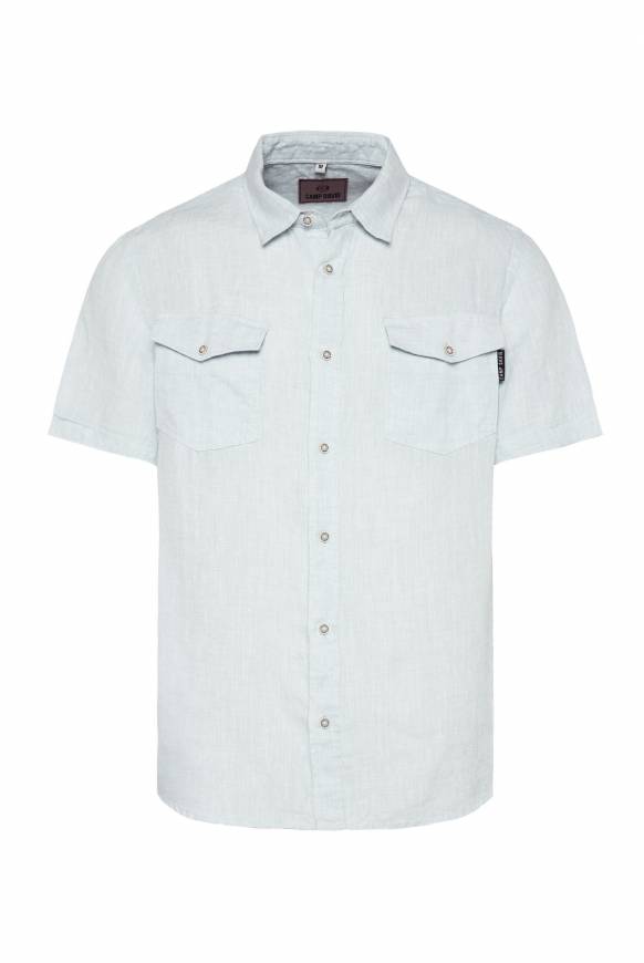 Soccx Leinenhemd mit Klappentaschen summer blue Wochenangebot