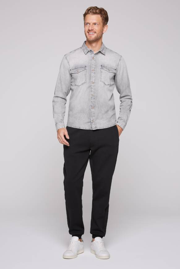 Soccx Hemd aus Denim Regular Fit light grey bleached Bis zu 65% Rabatt