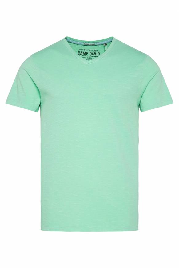 Soccx Basic T-Shirt mit V-Ausschnitt nordic green S Nur noch ein Tag übrig
