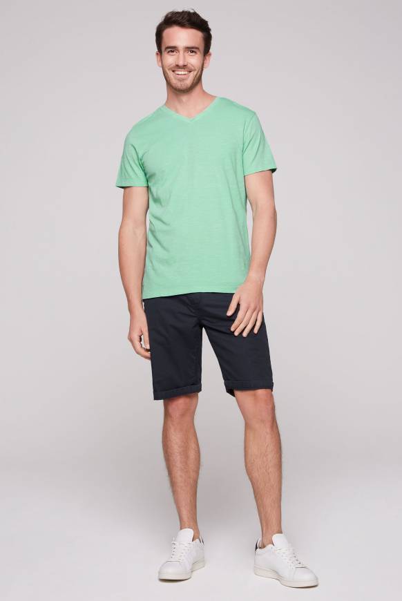 Soccx Basic T-Shirt mit V-Ausschnitt nordic green S Nur noch ein Tag übrig