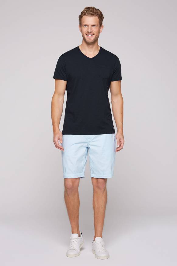 Soccx T-Shirt V-Neck mit Brusttasche blue navy Super Rabatt