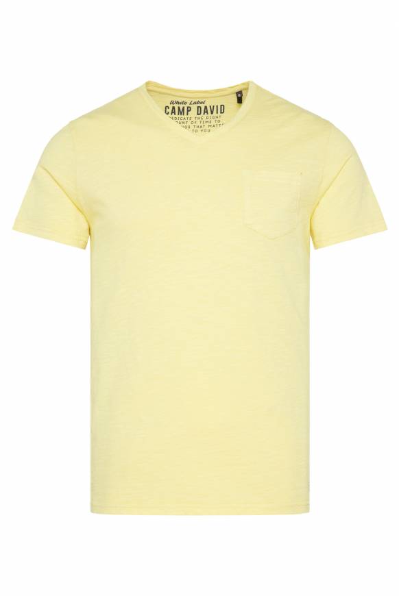 Soccx T-Shirt V-Neck mit Brusttasche sun 50% Rabatt mit kostenlosem Versand