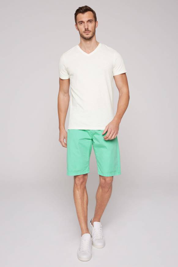 Soccx Basic T-Shirt mit V-Ausschnitt ivory Clearance-Verkauf