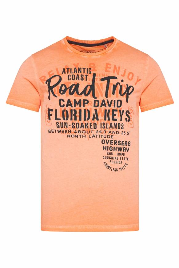 Soccx T-Shirt mit Puff-Print sunshine orange S Kostenloser Versand international