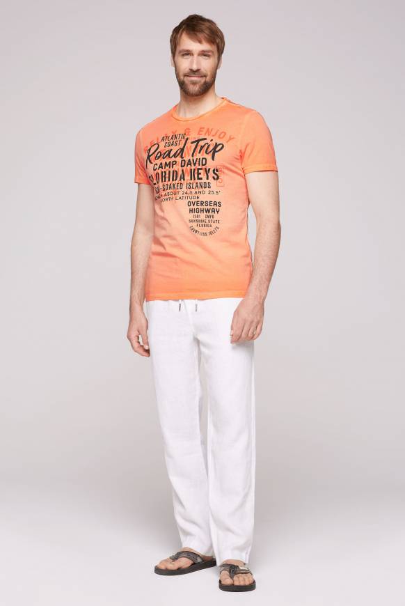 Soccx T-Shirt mit Puff-Print sunshine orange S Kostenloser Versand international