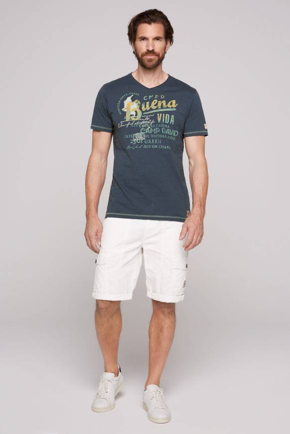 Soccx V-Shirt mit Used-Optik lazy blue Begrenzt auf 3 Tage
